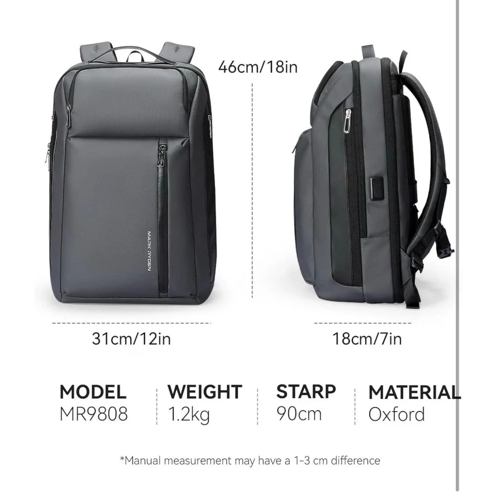 Laptop Backpack Fits 15.6 Inch, Waterproof Expandable